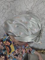 کلاه ساتن دورو بنددار
