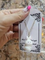 گردنبند فانتزی مخملی با زنجیر طلایی