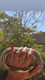 کیف نگینی زارا طلایی نقره ای مشکی خاص - تصویر 6
