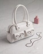 کیف دسته دار زنانه پاپیونی رنگبندی - تصویر 2