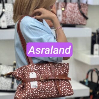 کیف کمربندی پائیزی خال خالی جذاب